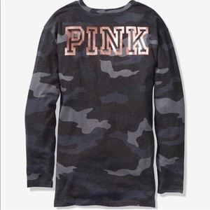 Victoria’s Secret PINK Camo V-Neck Long sleeve,XS